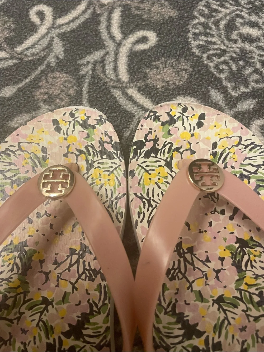 Tory Burch Flip Flop Thong Flat Sandals PVC, size 7